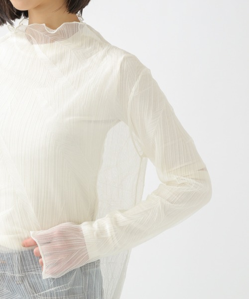 ALAND（エーランド）の「3.3Field Trip／シアーMOCK NECKワンピース 2944754（ワンピース・レディース・ブラック/ナチュラル・FREE）」の7枚目の写真