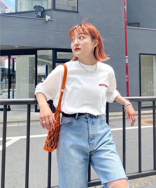 WHO'S WHO gallery(フーズフーギャラリー)の「【KOOKY'N/クーキー】カレッジTEE(Tシャツ/カットソー・メンズ・ホワイト/ライトグレー/ブラック/ネイビー/ブルー/グリーン・FREE)」の2枚目の写真