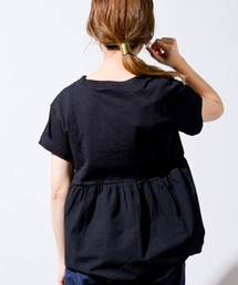 folka | 【folka(フォルカ) 2021SS新作】アシンメトリーブラウスペプラム半袖カットソー(Tシャツ/カットソー)