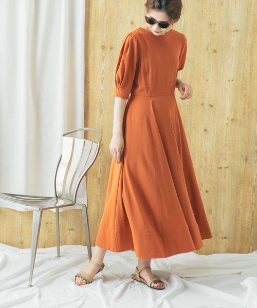 パフスリーブウエスト切替ワンピース ワンピース Urban Research Rosso アーバンリサーチロッソ のファッション Web限定 Urban Research ワンピース セール