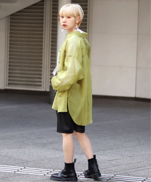 JOINT WORKS（ジョイントワークス）の「J-ソフトオーガンジーシャツ（シャツ/ブラウス・レディース・アイボリー/カーキ/ネイビー/ピンク・FREE）」の22枚目の写真