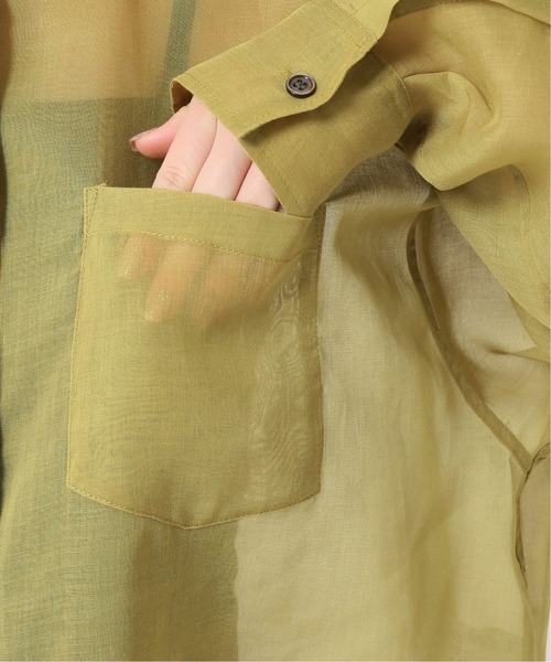JOINT WORKS（ジョイントワークス）の「J-ソフトオーガンジーシャツ（シャツ/ブラウス・レディース・アイボリー/カーキ/ネイビー/ピンク・FREE）」の18枚目の写真