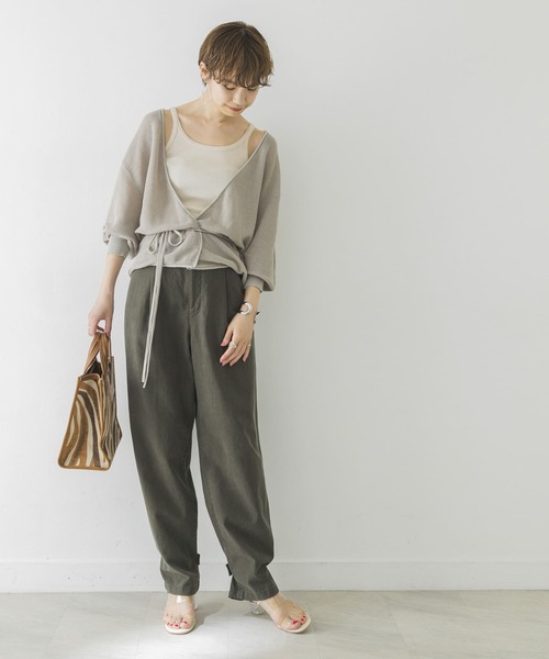 URBAN RESEARCH(アーバンリサーチ)の「麻混カシュクールカーディガン(カーディガン/ボレロ・レディース・ブラウン系その他/ライトグレー/オフホワイト・FREE)」の14枚目の写真