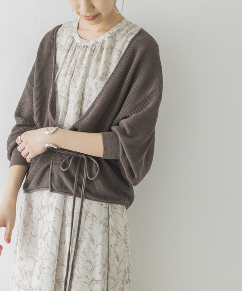 URBAN RESEARCH(アーバンリサーチ)の「麻混カシュクールカーディガン(カーディガン/ボレロ・レディース・ブラウン系その他/ライトグレー/オフホワイト・FREE)」の16枚目の写真