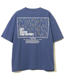 USA/C gscコンセプトカラー スクエアLOGOバックプリントゆったりTEE W