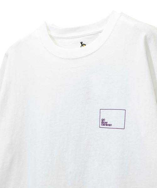 go slow caravan(ゴースローキャラバン)の「USA/C gscコンセプトカラー スクエアLOGOバックプリントゆったりTEE W(Tシャツ/カットソー・レディース・グリーン/ブラック系その他/ナチュラル/ブルー系その他/パープル系その他/サックスブルー系・FREE)」の7枚目の写真