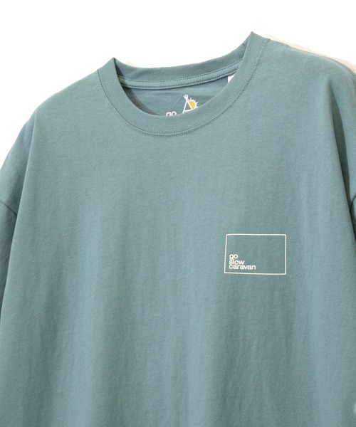go slow caravan(ゴースローキャラバン)の「USA/C gscコンセプトカラー スクエアLOGOバックプリントゆったりTEE W(Tシャツ/カットソー・レディース・グリーン/ブラック系その他/ナチュラル/ブルー系その他/パープル系その他/サックスブルー系・FREE)」の13枚目の写真
