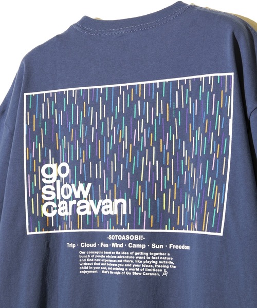 go slow caravan(ゴースローキャラバン)の「USA/C gscコンセプトカラー スクエアLOGOバックプリントゆったりTEE W(Tシャツ/カットソー・レディース・グリーン/ブラック系その他/ナチュラル/ブルー系その他/パープル系その他/サックスブルー系・FREE)」の18枚目の写真