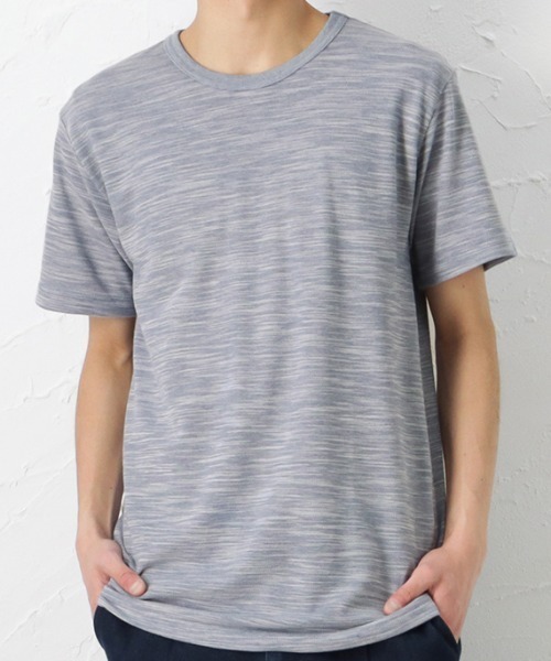 NAVY(ネイビー)の「NAVY 倍速DRY速乾半袖Tシャツ(Tシャツ/カットソー・メンズ・ネイビー/ブラック/グレー/ピンク/グリーン/サックスブルー・XL/XXL/S/M/L)」の5枚目の写真