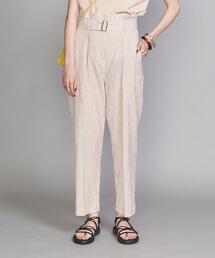 BEAUTY&YOUTH UNITED ARROWS | BY ストライプタックベルトテーパードパンツ(その他パンツ)