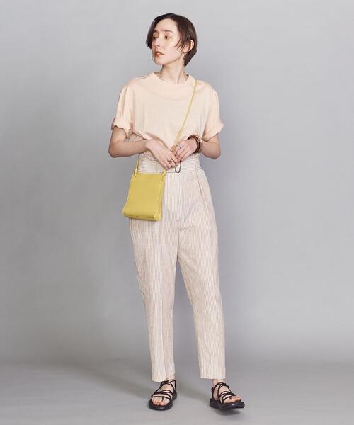 BEAUTY&YOUTH UNITED ARROWS（ビューティーアンドユースユナイテッドアローズ）の「BY ストライプタックベルトテーパードパンツ（その他パンツ・レディース・ブラック/オレンジ/ナチュラル・SMALL/MEDIUM/LARGE）」の8枚目の写真