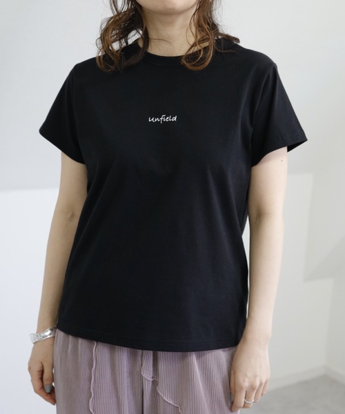 UNFIELD（アンフィールド）の「【UNFIELD unfieldロゴTシャツ】（Tシャツ/カットソー・レディース・ホワイト/ブラック・FREE）」の13枚目の写真