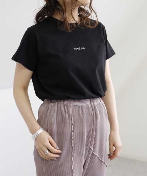 UNFIELD（アンフィールド）の「【UNFIELD unfieldロゴTシャツ】（Tシャツ/カットソー・レディース・ホワイト/ブラック・FREE）」の16枚目の写真