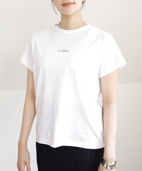 UNFIELD（アンフィールド）の「【UNFIELD unfieldロゴTシャツ】（Tシャツ/カットソー・レディース・ホワイト/ブラック・FREE）」の21枚目の写真