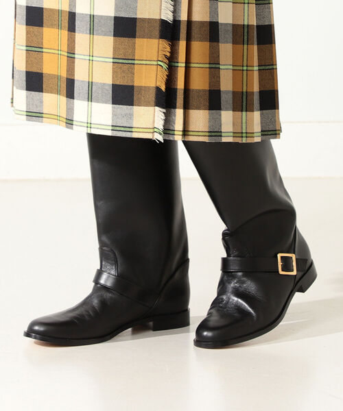 Demi-Luxe BEAMS(デミルクス ビームス)の「NEBULONI E. / ベルト ロングブーツ(ブーツ・レディース・ブラック・38/39/36/37)」の1枚目の写真