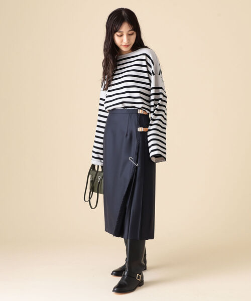 Demi-Luxe BEAMS(デミルクス ビームス)の「NEBULONI E. / ベルト ロングブーツ(ブーツ・レディース・ブラック・38/39/36/37)」の2枚目の写真