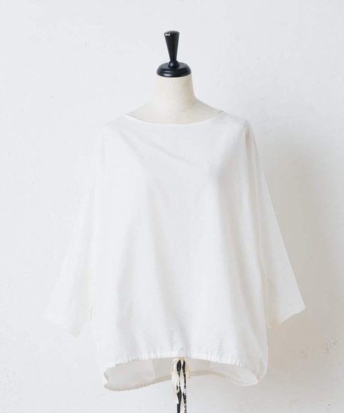 BEARDSLEY（ビアズリー）の「袖下ジャージーシャツTシャツ（シャツ/ブラウス・レディース・ホワイト/ネイビー・FREE）」の19枚目の写真