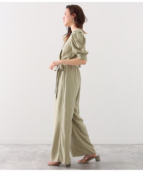 Alluge(アルージュ)の「パワーショルダーオールインワン(つなぎ/オールインワン・レディース・ブラック/オリーブ・FREE)」の6枚目の写真