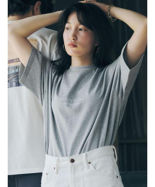 SEVENDAYS=SUNDAY（セブンデイズサンデイ）の「THE PORT LINE TEE　＊（Tシャツ/カットソー・レディース・杢グレー/オフホワイト・L/M/S）」の22枚目の写真