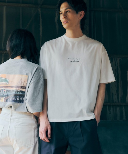 SEVENDAYS=SUNDAY（セブンデイズサンデイ）の「THE PORT LINE TEE　＊（Tシャツ/カットソー・レディース・杢グレー/オフホワイト・L/M/S）」の3枚目の写真