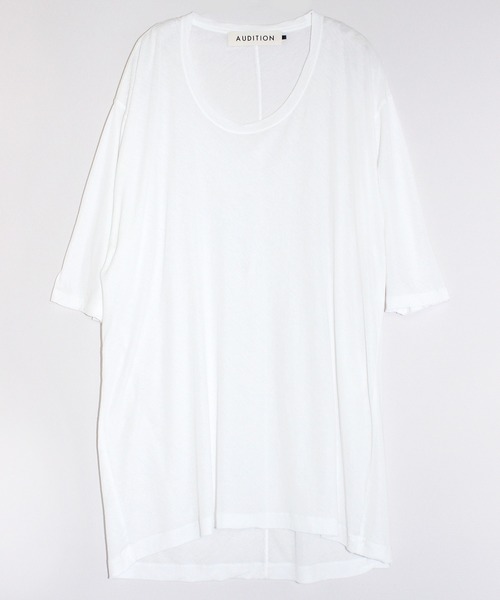 Audition（オーディション）の「M1630 ツイストネックバックタックT（Tシャツ/カットソー・レディース・ホワイト/オリーブドラブ/チャコールグレー・MEDIUM）」の12枚目の写真