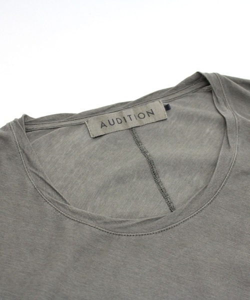 Audition（オーディション）の「M1630 ツイストネックバックタックT（Tシャツ/カットソー・レディース・ホワイト/オリーブドラブ/チャコールグレー・MEDIUM）」の20枚目の写真