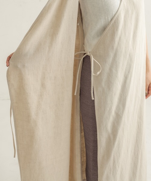 CAPRICIEUX LE'MAGE(カプリシューレマージュ)の「ラミーコットンマルチ2WAYワンピース(ワンピース・レディース・アイボリー/ダークブラウン・FREE)」の9枚目の写真