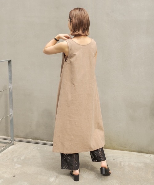 CAPRICIEUX LE'MAGE(カプリシューレマージュ)の「ラミーコットンマルチ2WAYワンピース(ワンピース・レディース・アイボリー/ダークブラウン・FREE)」の22枚目の写真