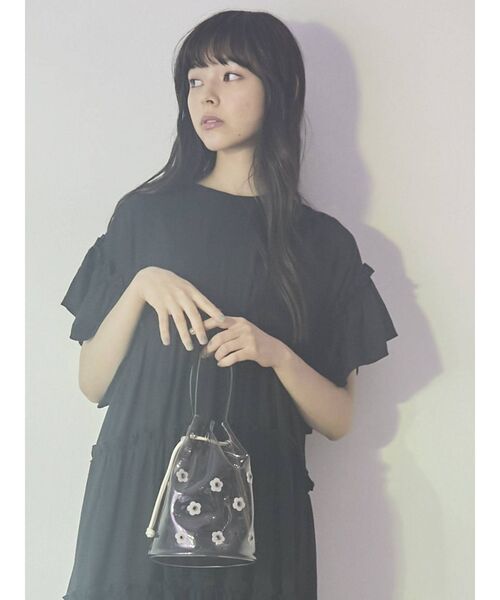 merry jenny（メリージェニー）の「PVCお花咲いた巾着Bag（ハンドバッグ・レディース・ピンク/ブルー/ブラック・FREE）」の21枚目の写真