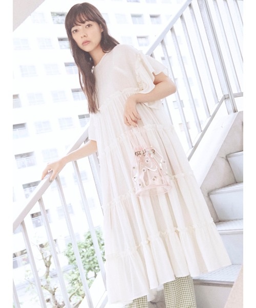 merry jenny（メリージェニー）の「PVCお花咲いた巾着Bag（ハンドバッグ・レディース・ピンク/ブルー/ブラック・FREE）」の19枚目の写真