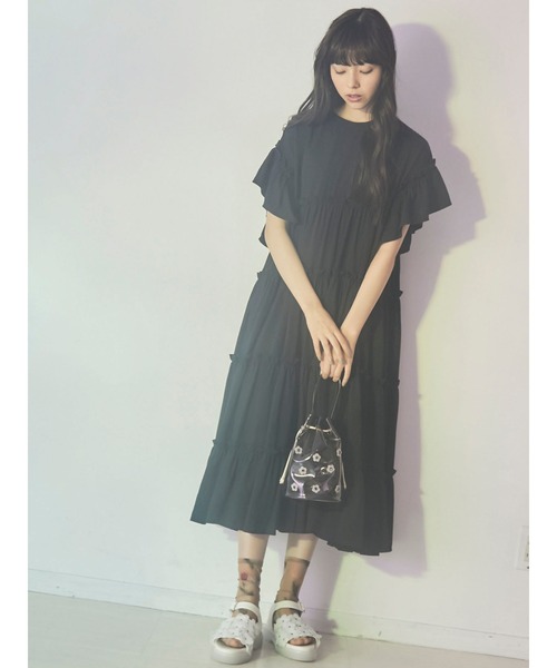 merry jenny（メリージェニー）の「PVCお花咲いた巾着Bag（ハンドバッグ・レディース・ピンク/ブルー/ブラック・FREE）」の17枚目の写真