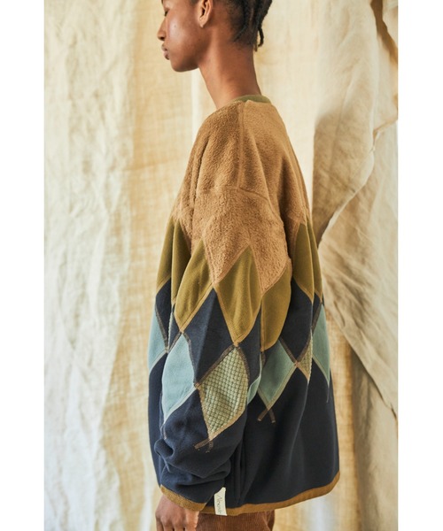 AlexanderLeeChang（アレキサンダーリーチャン）の「AlexanderLeeChang/アレキサンダーリーチャン ARGYLE FLEECE CARDIGAN 21（カーディガン/ボレロ・メンズ・ブラック/ベージュ・2/3）」の15枚目の写真