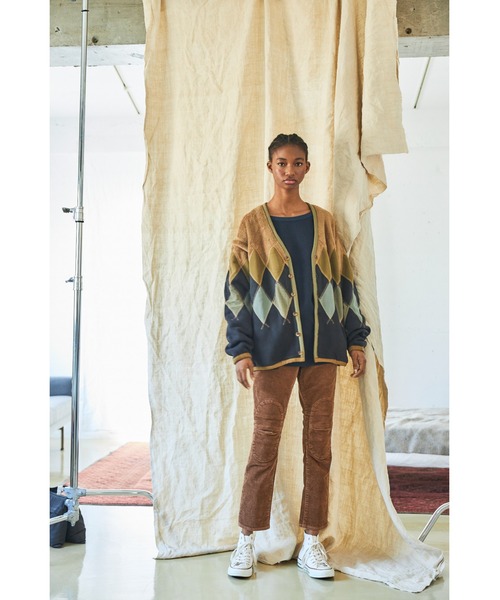 AlexanderLeeChang（アレキサンダーリーチャン）の「AlexanderLeeChang/アレキサンダーリーチャン ARGYLE FLEECE CARDIGAN 21（カーディガン/ボレロ・メンズ・ブラック/ベージュ・2/3）」の19枚目の写真