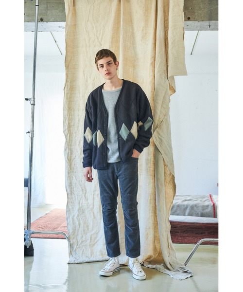 AlexanderLeeChang（アレキサンダーリーチャン）の「AlexanderLeeChang/アレキサンダーリーチャン ARGYLE FLEECE CARDIGAN 21（カーディガン/ボレロ・メンズ・ブラック/ベージュ・2/3）」の21枚目の写真
