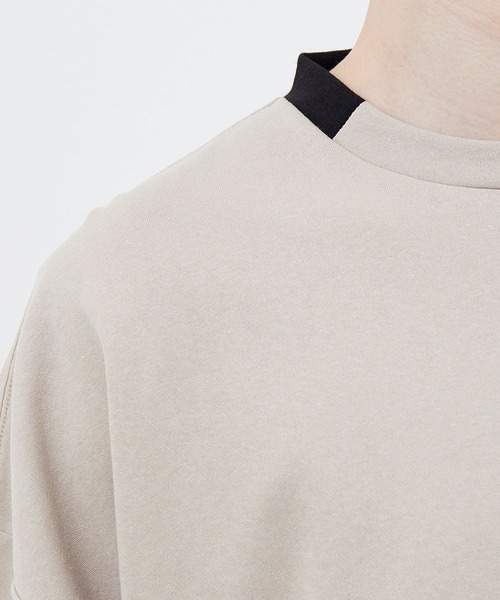 JUNRED(ジュンレッド)の「襟配色TEE(Tシャツ/カットソー・メンズ・ホワイト/ブラック/ベージュ・M/L)」の12枚目の写真