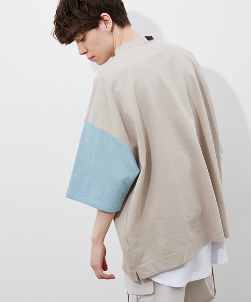 JUNRED(ジュンレッド)の「襟配色TEE(Tシャツ/カットソー・メンズ・ホワイト/ブラック/ベージュ・M/L)」の13枚目の写真