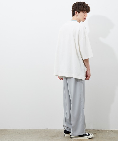 JUNRED(ジュンレッド)の「襟配色TEE(Tシャツ/カットソー・メンズ・ホワイト/ブラック/ベージュ・M/L)」の10枚目の写真