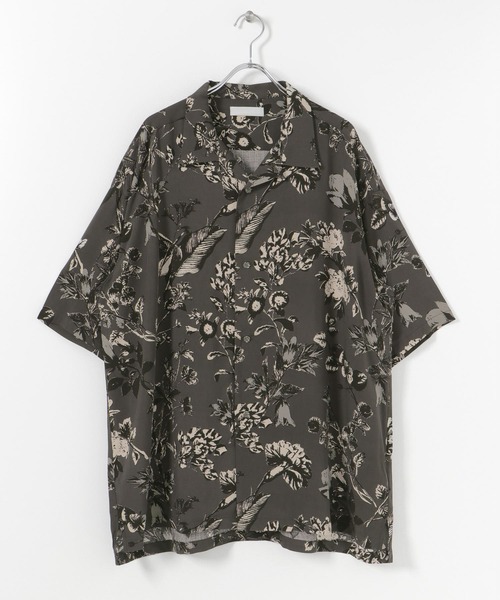 SENSE OF PLACE by URBAN RESEARCH（センスオブプレイスバイアーバンリサーチ）の「ボタニカルオープンカラーシャツ(5分袖)（シャツ/ブラウス・メンズ・グレー系その他/ベージュ系その他・MEDIUM/LARGE）」の13枚目の写真