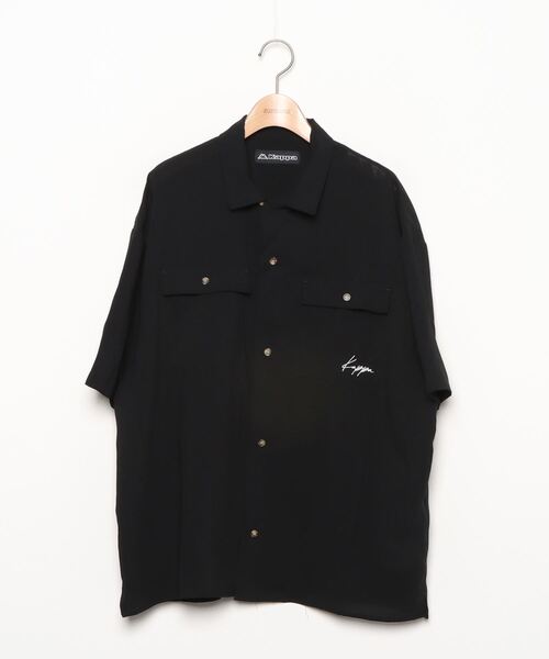 Kappa(カッパ)の「半袖シャツ(シャツ/ブラウス・メンズ・ブラック・M)」の1枚目の写真