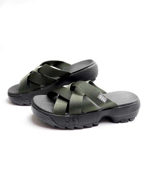 MEI（メイ）の「MEI リサイクルナイロンメッシュサンダル（サンダル・レディース・ライトブラウン/オリーブドラブ・M/L/S）」の5枚目の写真