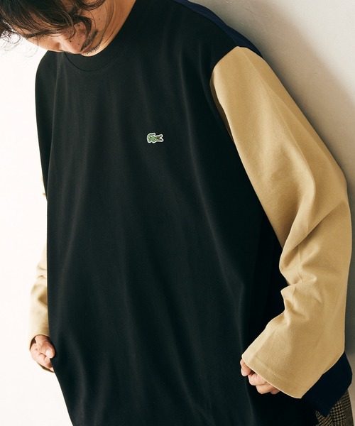 LACOSTE（ラコステ）の「【LACOSTE×relume /ラコステ】別注 ヘビーピケ L/S Tシャツ（Tシャツ/カットソー・メンズ・ブラック/ベージュ/ネイビー/ブラック系その他・4/3/5）」の3枚目の写真