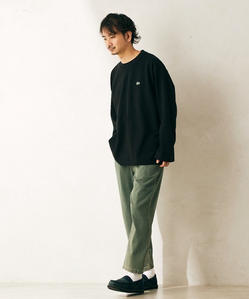 LACOSTE（ラコステ）の「【LACOSTE×relume /ラコステ】別注 ヘビーピケ L/S Tシャツ（Tシャツ/カットソー・メンズ・ブラック/ベージュ/ネイビー/ブラック系その他・4/3/5）」の6枚目の写真