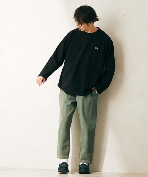 LACOSTE（ラコステ）の「【LACOSTE×relume /ラコステ】別注 ヘビーピケ L/S Tシャツ（Tシャツ/カットソー・メンズ・ブラック/ベージュ/ネイビー/ブラック系その他・4/3/5）」の7枚目の写真
