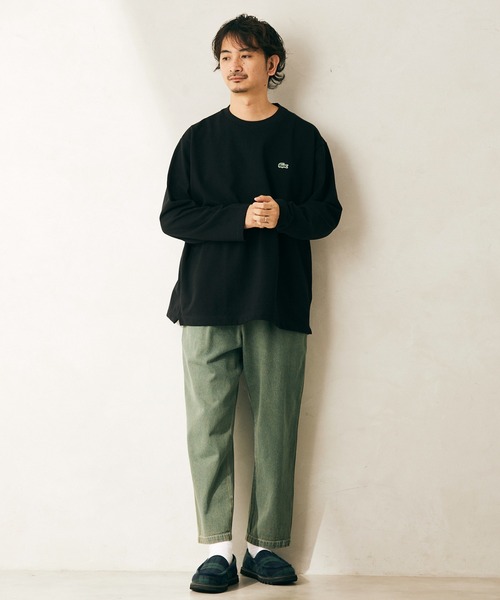 LACOSTE（ラコステ）の「【LACOSTE×relume /ラコステ】別注 ヘビーピケ L/S Tシャツ（Tシャツ/カットソー・メンズ・ブラック/ベージュ/ネイビー/ブラック系その他・4/3/5）」の8枚目の写真
