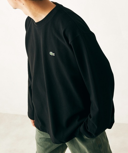 LACOSTE（ラコステ）の「【LACOSTE×relume /ラコステ】別注 ヘビーピケ L/S Tシャツ（Tシャツ/カットソー・メンズ・ブラック/ベージュ/ネイビー/ブラック系その他・4/3/5）」の9枚目の写真