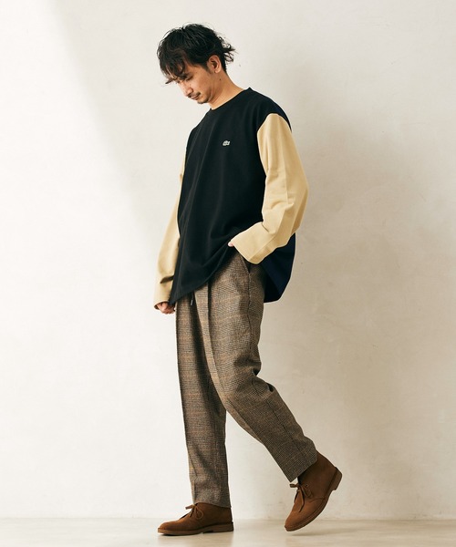 LACOSTE（ラコステ）の「【LACOSTE×relume /ラコステ】別注 ヘビーピケ L/S Tシャツ（Tシャツ/カットソー・メンズ・ブラック/ベージュ/ネイビー/ブラック系その他・4/3/5）」の11枚目の写真