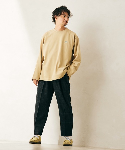 LACOSTE（ラコステ）の「【LACOSTE×relume /ラコステ】別注 ヘビーピケ L/S Tシャツ（Tシャツ/カットソー・メンズ・ブラック/ベージュ/ネイビー/ブラック系その他・4/3/5）」の19枚目の写真