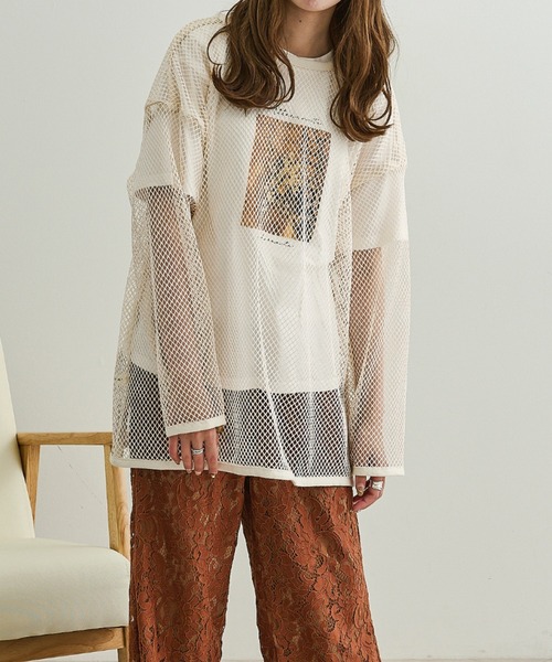 Ambre Neige(アンブルネージュ)の「アソートプリントフラワーTシャツ/【WEB/EC限定商品】(Tシャツ/カットソー・レディース・ホワイト系1/ホワイト系2/ベージュ系その他/ベージュ・FREE)」の14枚目の写真