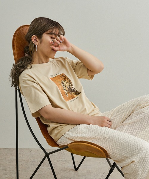 Ambre Neige(アンブルネージュ)の「アソートプリントフラワーTシャツ/【WEB/EC限定商品】(Tシャツ/カットソー・レディース・ホワイト系1/ホワイト系2/ベージュ系その他/ベージュ・FREE)」の20枚目の写真