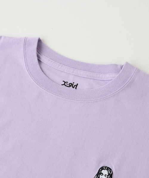 X-girl（エックスガール）の「T.P.S.W L/S TEE DRESS（ワンピース・レディース・ライトパープル/ブラック/ライトブルー/ホワイト・S/M）」の11枚目の写真